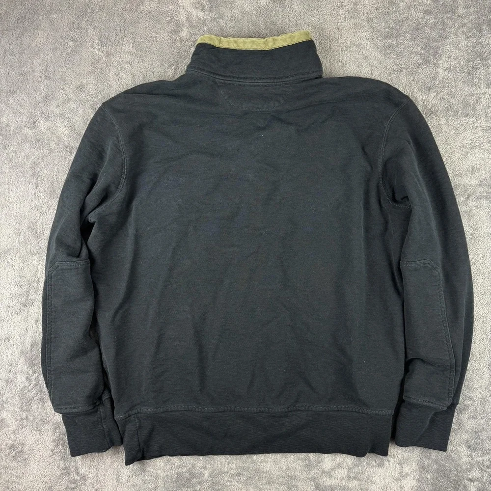 Polo Ralph Lauren Sweatshirt Mens‎ XL Black Mock Neck Half Zip Snap Pullover